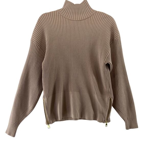 Varley Sweaters - Varley Mayfair Mock Neck Ribbed Knit Sweater Size XS
